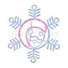 Фигура "Снежинка с Дедом Морозом" размер 107*95см, 14м дюралайт NEON-NIGHT, SL501-339
